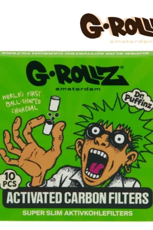 FILTRES G-ROLLZ AU CHARBON ACTIF SUPER SLIM VERT 6MM PAR 10 Jusqu’à Épuisement Des Stocks