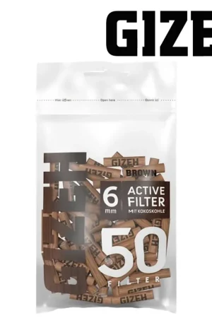 FILTRE GIZEH CHARBON ACTIF 6MM BROWN PAR 50 Nouvelle Collection