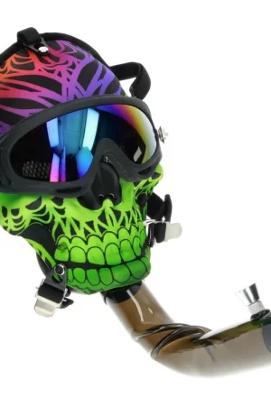 Retour Gratuit PIPE A EAU MASQUE GREEN SKULL