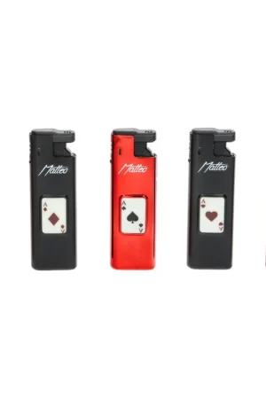 BRIQUET TURBO MATTEO METAL CASE POKER X5 Expédition Rapide