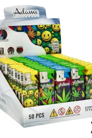 Satisfait Ou Remboursé BRIQUET TURBO ADAMO LABEL LEAF X50