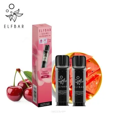 2 Recharges Puff Cerise Pastèque Elfa pro Elfbar Acheter Direct