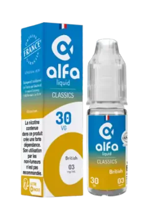 Super Prix E Liquide BRITISH 70/30 10 ml - Alfaliquid