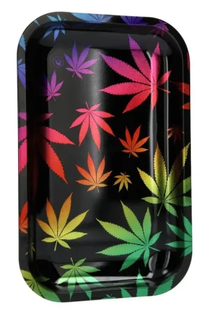 PLATEAU METAL FIRE-FLOW LEAVES GRADIENT Satisfait Ou Remboursé