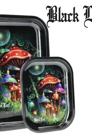 PLATEAU METAL BLACK LEAF MUSHROOM Must-Have