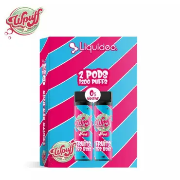 2 Recharges Puff Fruits des Bois Wpuff 1800 Liquideo Haute Qualité