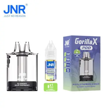 1 Cartouche Gorilla X + 1 e-liquide 10ml Blueberry Sour Raspberry JNR Super Prix