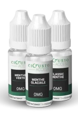Achat Immédiat Pack 3 E Liquides Mentholés - Cigusto Access