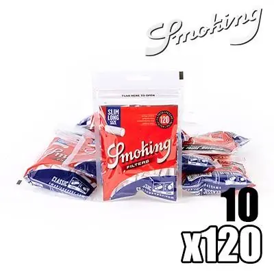 Achat Immédiat FILTRES SMOKING SLIM LONGS X10