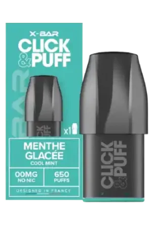 Vente Directe Cartouche pré remplie Click & Puff COOL MINT - X Bar