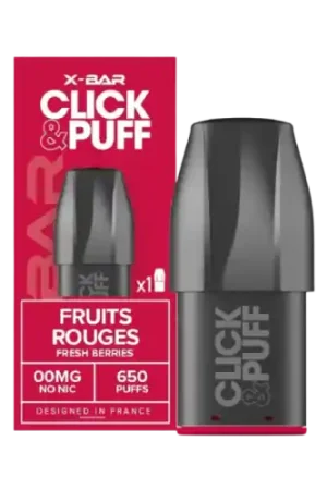 Prix Bas Cartouche pré remplie Click & Puff FRESH BERRY - X Bar