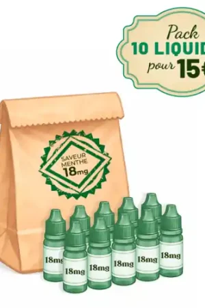 Acheter Direct Pack 10 liquides 10 ml saveur menthe 18 mg