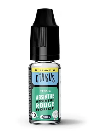 Absinthe Rouge sels de nicotine 10 ml - Cirkus Marque